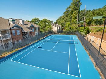 Lighted tennis court